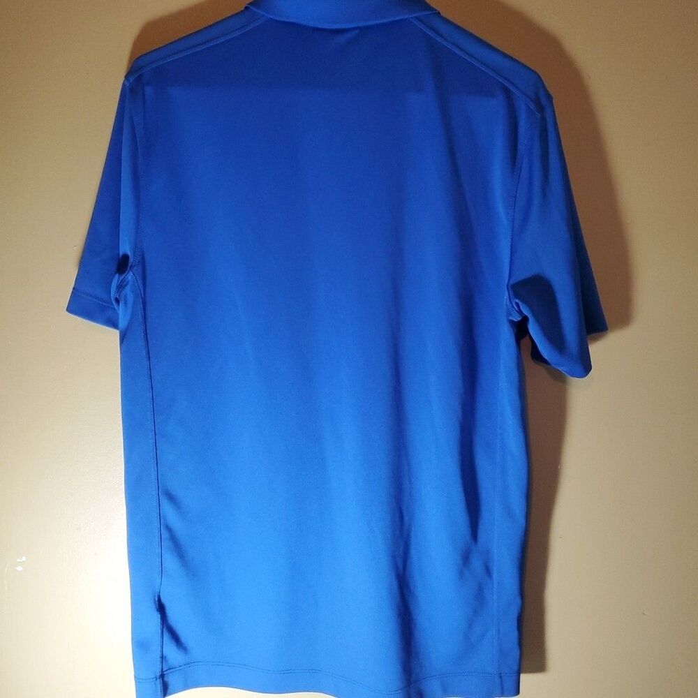Nike Medium Polo Shirt Mens Blue Dri-FIT Short Sleeve Golf Athletic Sportswear - Picture 6 of 7